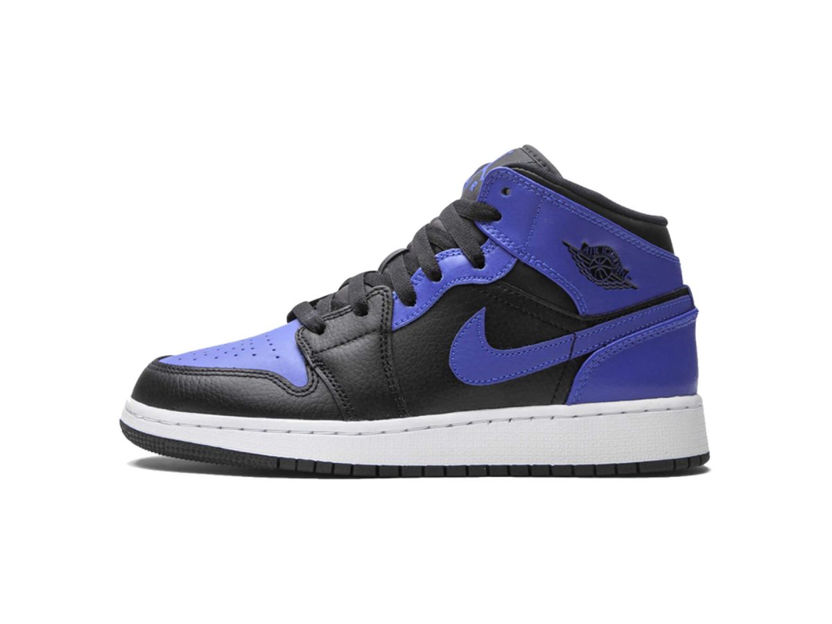 air jordan 1 mid black hyper royal blue