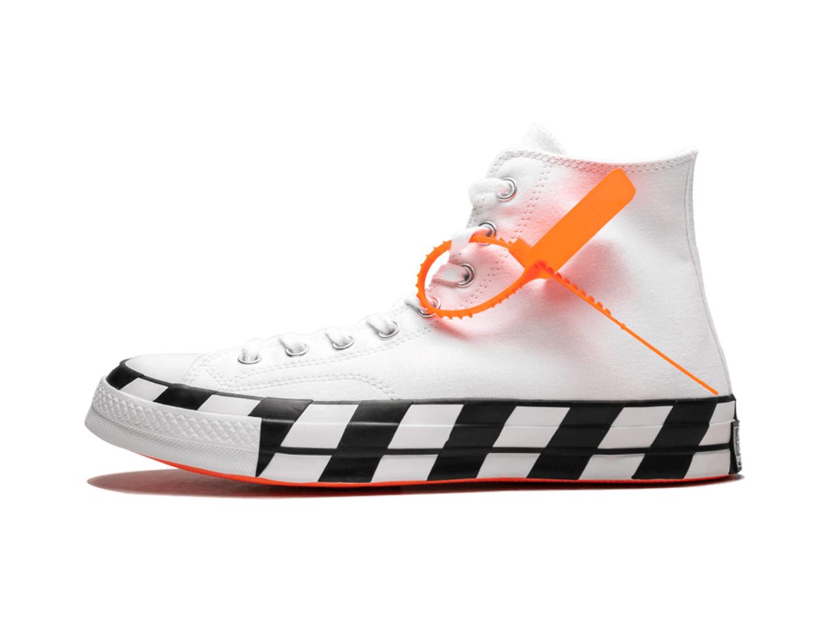 orange and off white converse