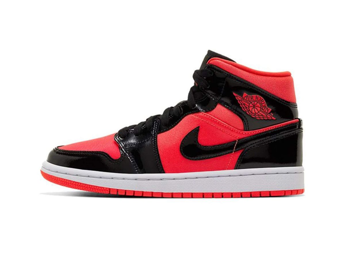 Jordan 1 Mid Hot Punch Black (W 
