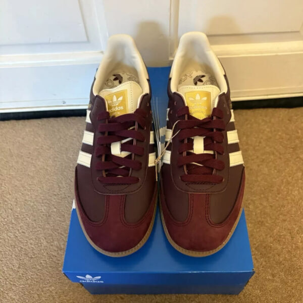 adidas Samba OG Maroon Gold Metallic (W) (3)